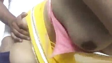 Yellow saree mai cheating bhabhi ka devar se kamasutra sex